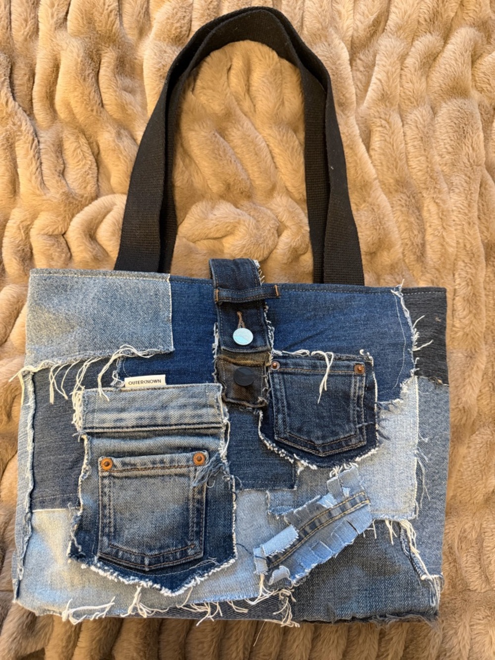 Outerknown Patchwork Denim Tote